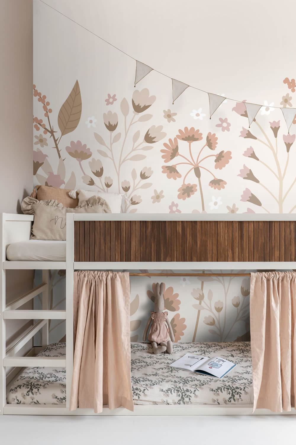 200 x 279 cm Mural Scandi Wildflowers Nature beige 159410