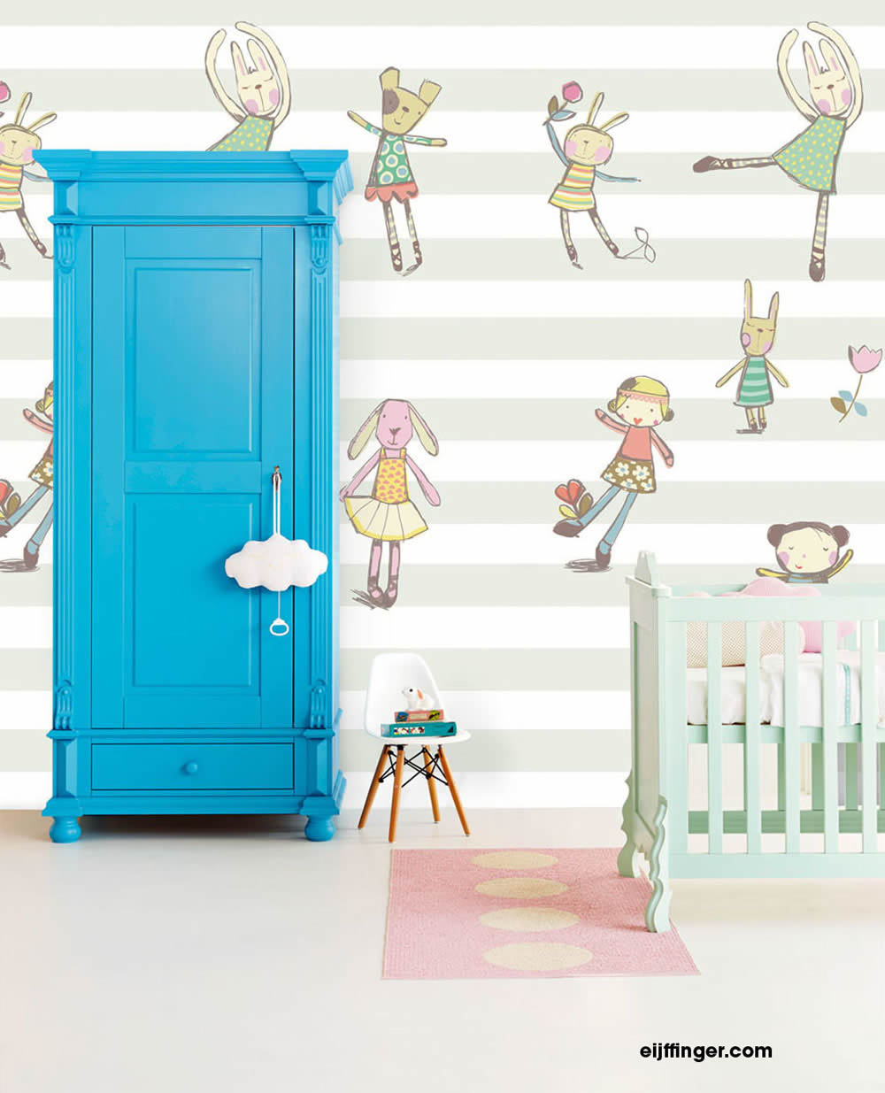 strip mural mint animals-55-364100