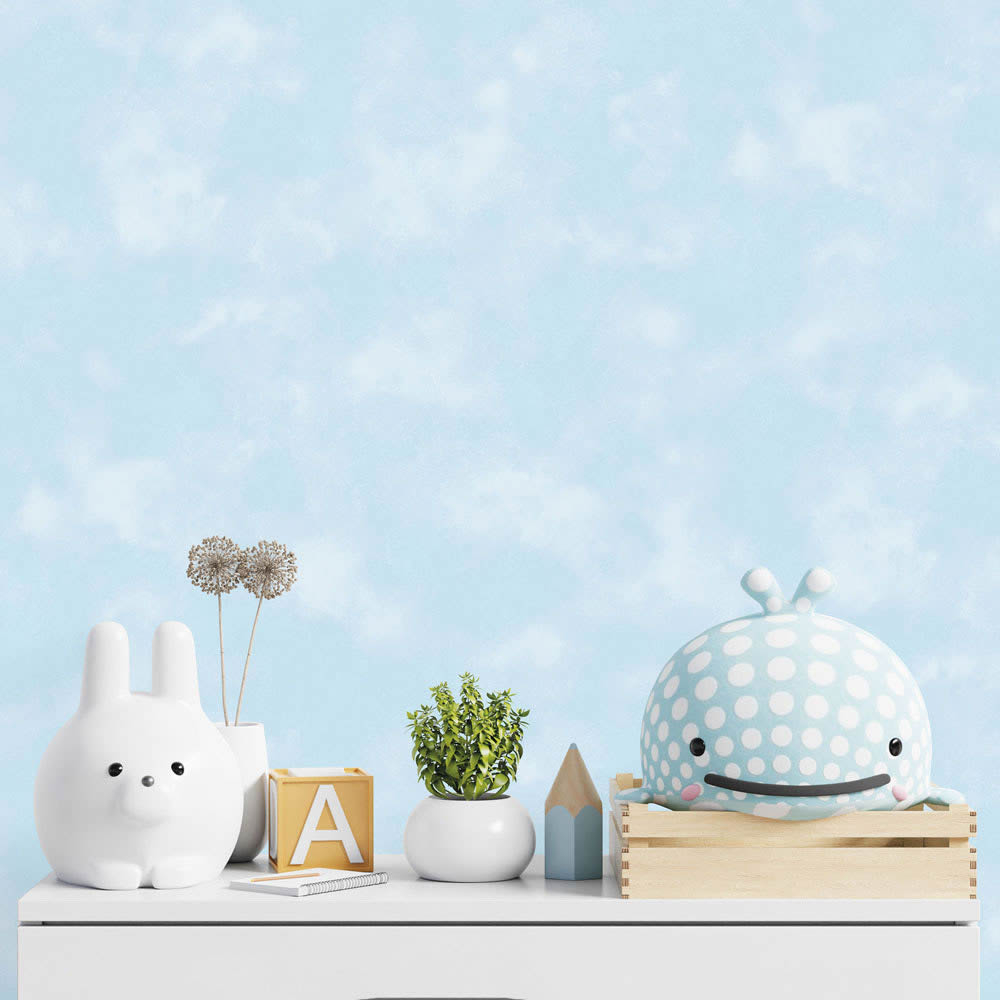 plaster look non-woven wallpaper blue Tiny Tots 2 Essener G78351-28-G78351.1M
