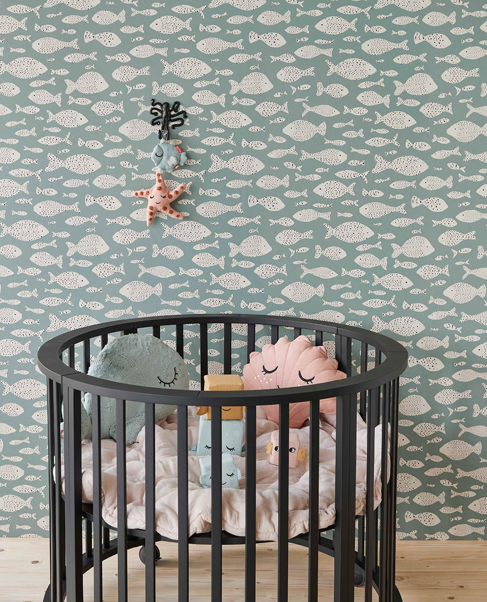 water motif fish in the sea non-woven wallpaper sea-blue Explore Eijffinger 323005-55-323005