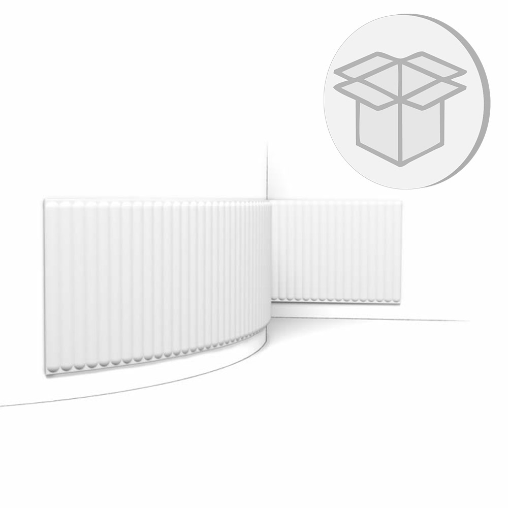 5er Wandpaneel Box flexibel 3D-Design HILL BEAD XL W214F Orac Decor Wandelement-W214F-VE