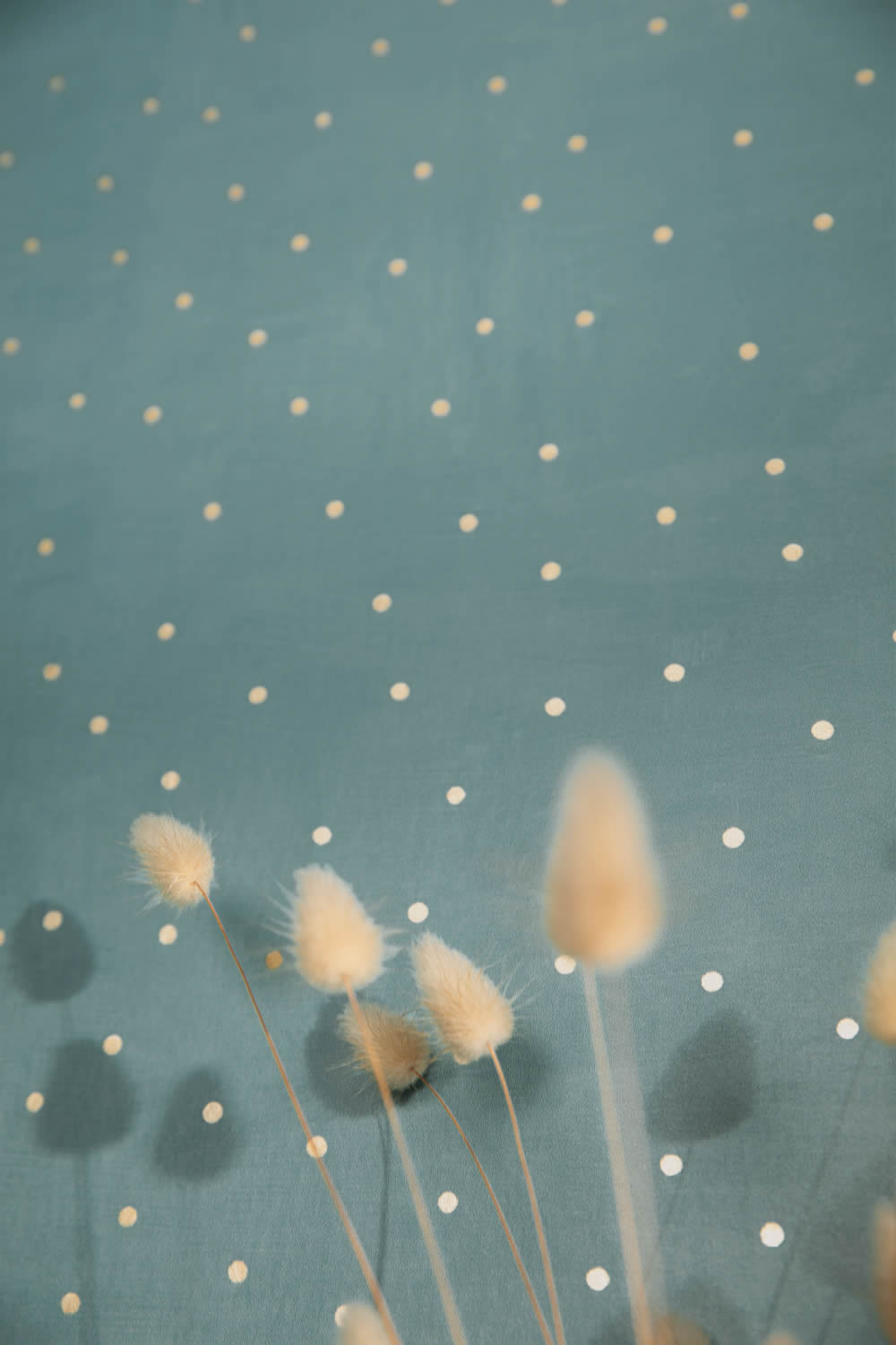 Vliestapete Grün Goldene Punkte Caselio Imagination