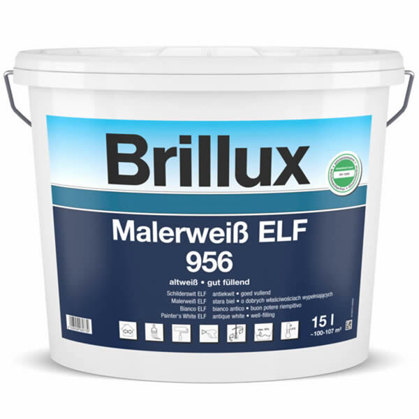 Brillux Malerweiß ELF 956 altweiß 0096 stumpfmatt 10 Ltr. _L-0-095600100096M