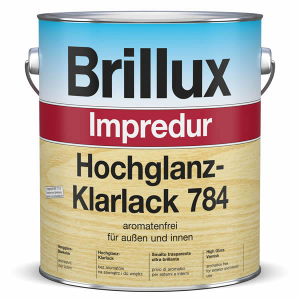 Brillux Impredur Hochglanz-Klarlack 784 farblos hochglänzend 3 LTR