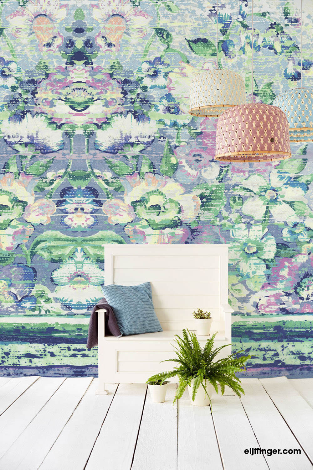 Blue-lilac flowers mural-55-364117