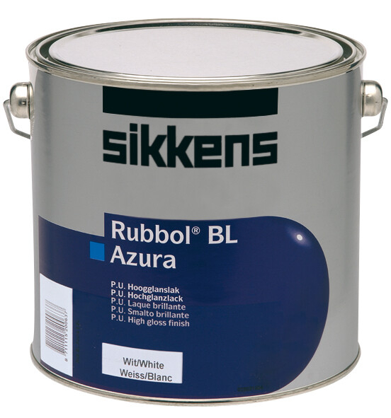Sikkens Rubbol BL Azura wasserbasierter PU-Hochglanzlack für innen 2,5 Ltr. | weiß _L-3-57334M