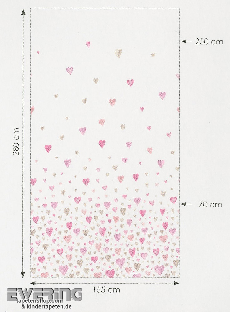 Pink-Red Fabric Panel Heart-36-AEP28268308