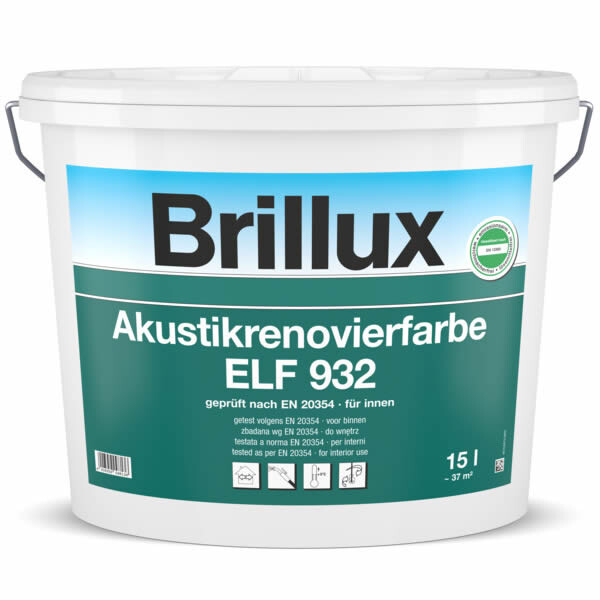 Brillux Akustikrenovierfarbe ELF 932 stumpfmatt weiß 15 Ltr.-0-093200150095