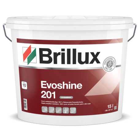 Brillux Evoshine 201 Fassadenfarbe weiß 15 l Eimer