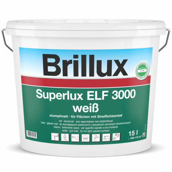 Brillux Superlux ELF 3000 stumpfmatt weiß | 15 Ltr. _L