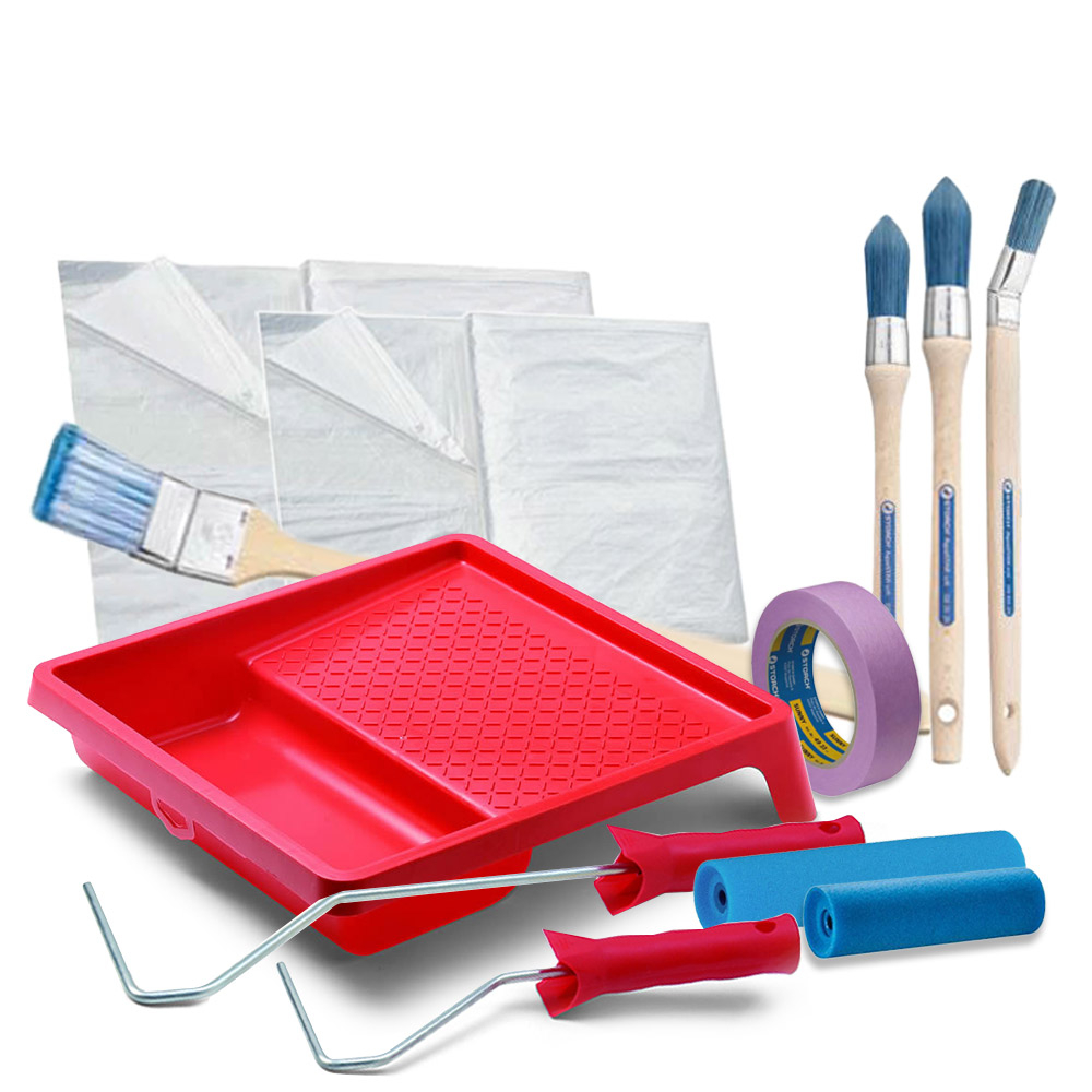 Streich- & Lackierset Walze Schaumstoff glatt groß