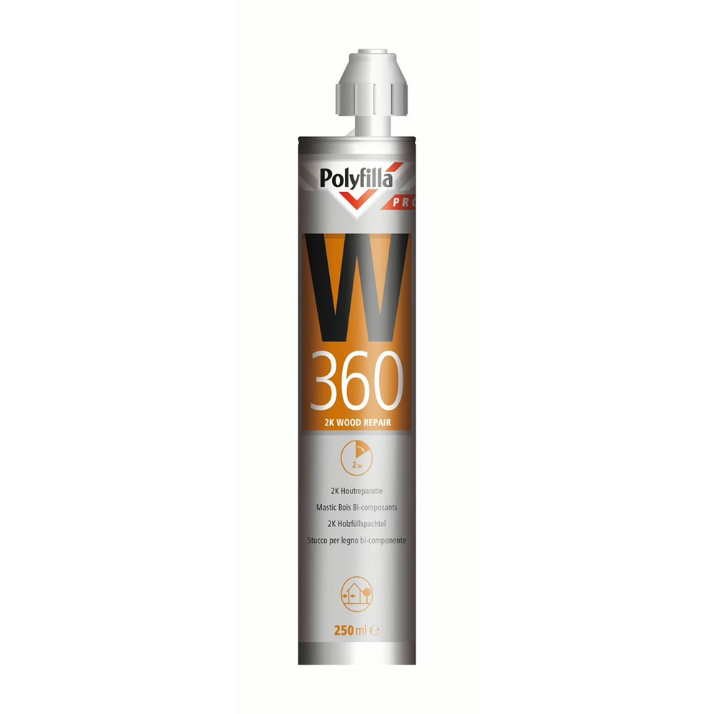 Polyfilla Pro W360 Kartusche - 2K Holzreparatur zum Ausbessern von Schäden an Holzböden