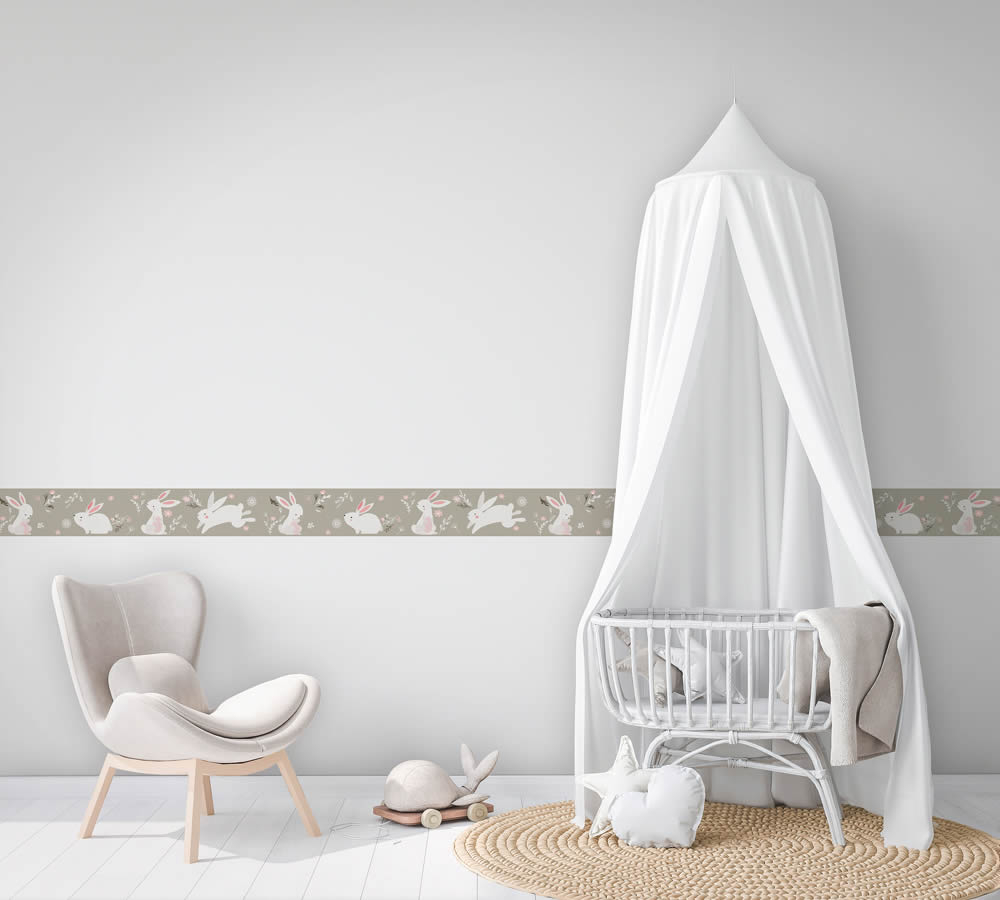 kleine Häschen Borte cream weiß und rosa Kids Walls Marburg 45862