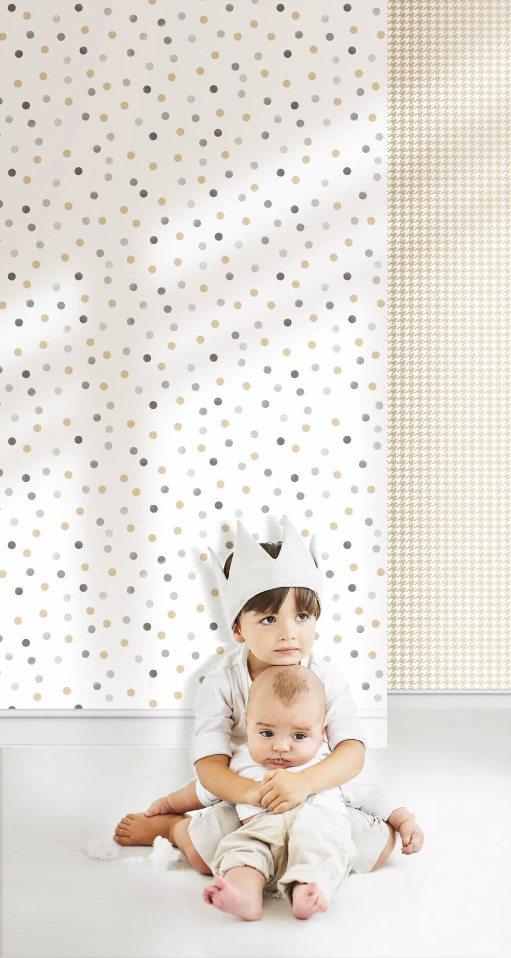 Geometrisch Cream Tapete Mondobaby Rasch Textil 113062-23-113062.1M