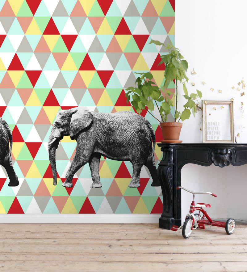 Colorful elephant mural Xl-23-158707_2