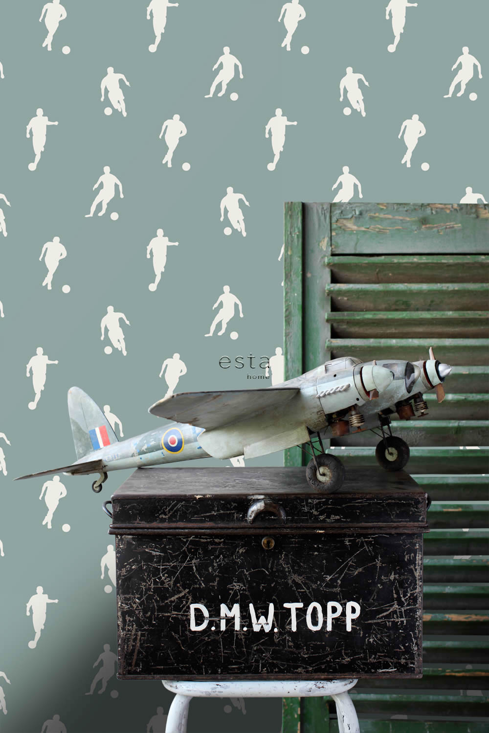 Tapete Fußballspieler Sport Vlies grün 139506