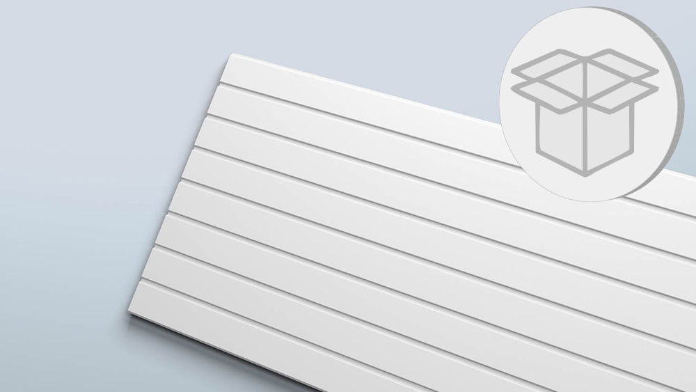 8er 3D-Paneel Box vertikale Linien NMC LATTE S Wandpaneel