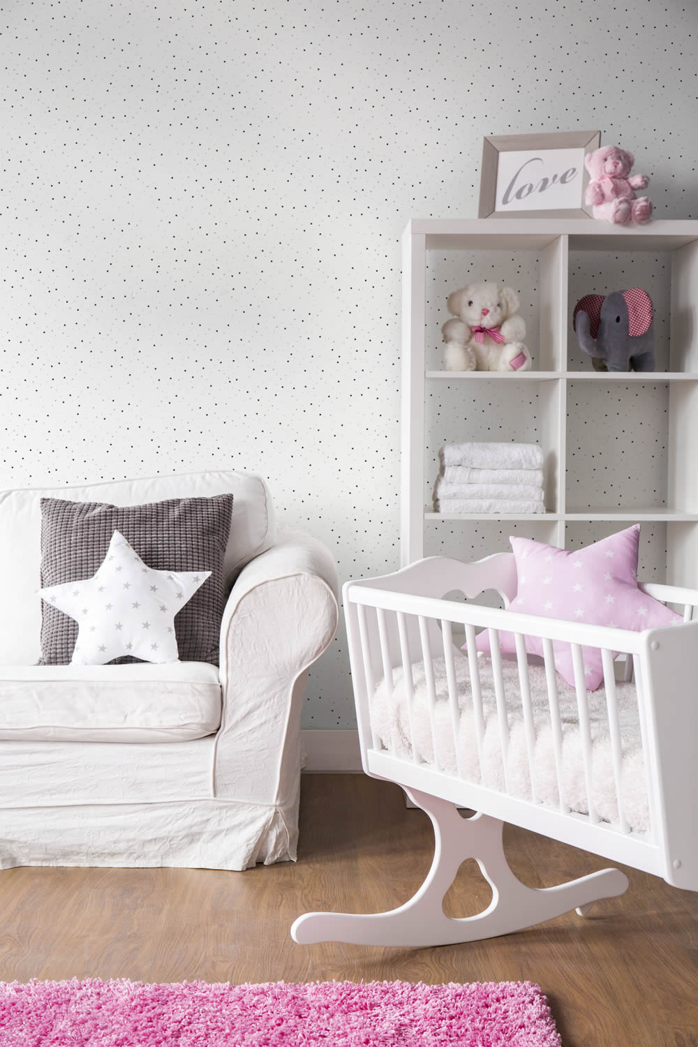 sweet dreams little stars wallpaper white, blue and black Little Love AS Creation 381231-8-381231.1M