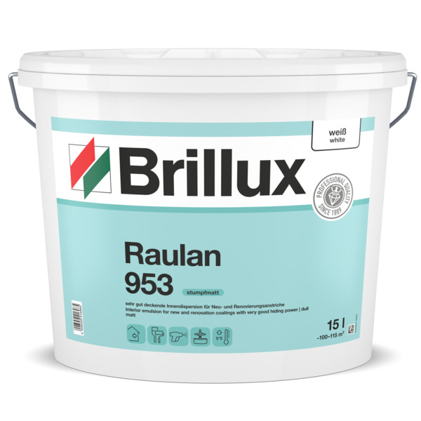 Brillux Raulan ELF 953 Innendispersion weiß 10 l Eimer _LW