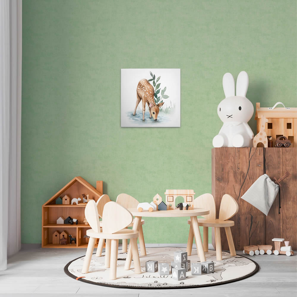 Leinwandbild kleines Reh Rehkids  DD129438 30 x 30 cm-8-DD129438