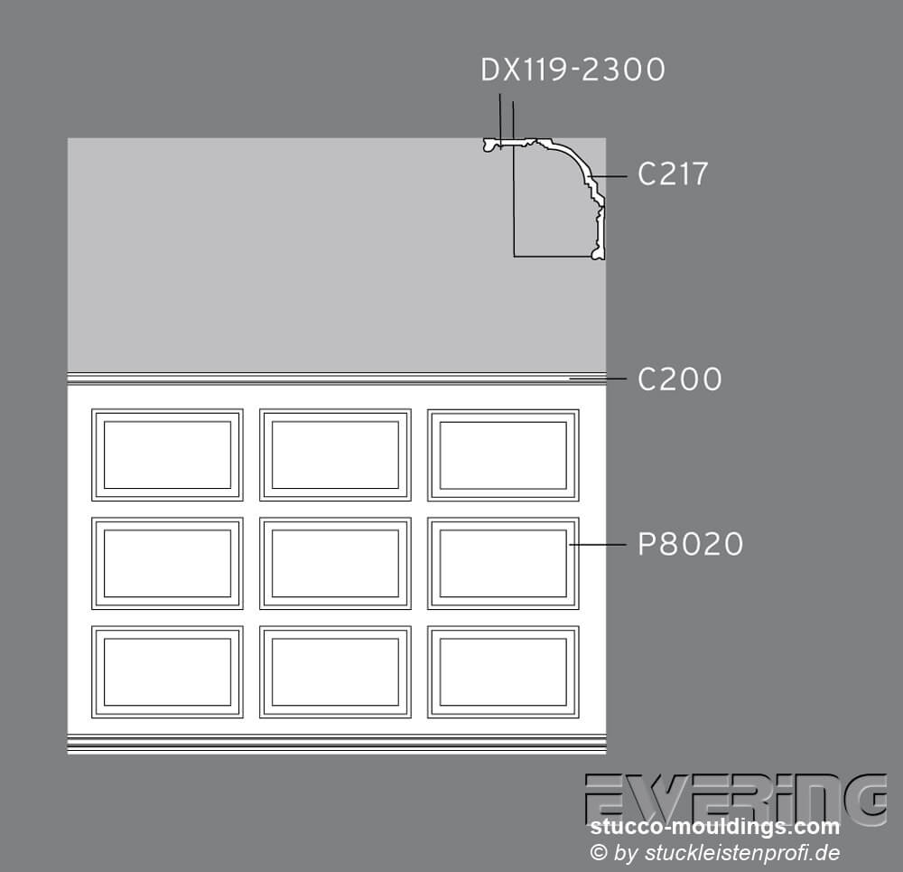 Wandleiste dekorativ Landhaus Optik P8020 _L Orac Decor Stuckleiste-P8020.1M Wandleiste dekorativ Landhaus Optik P8020 _L Orac Decor Stuckleiste-P8020.1M