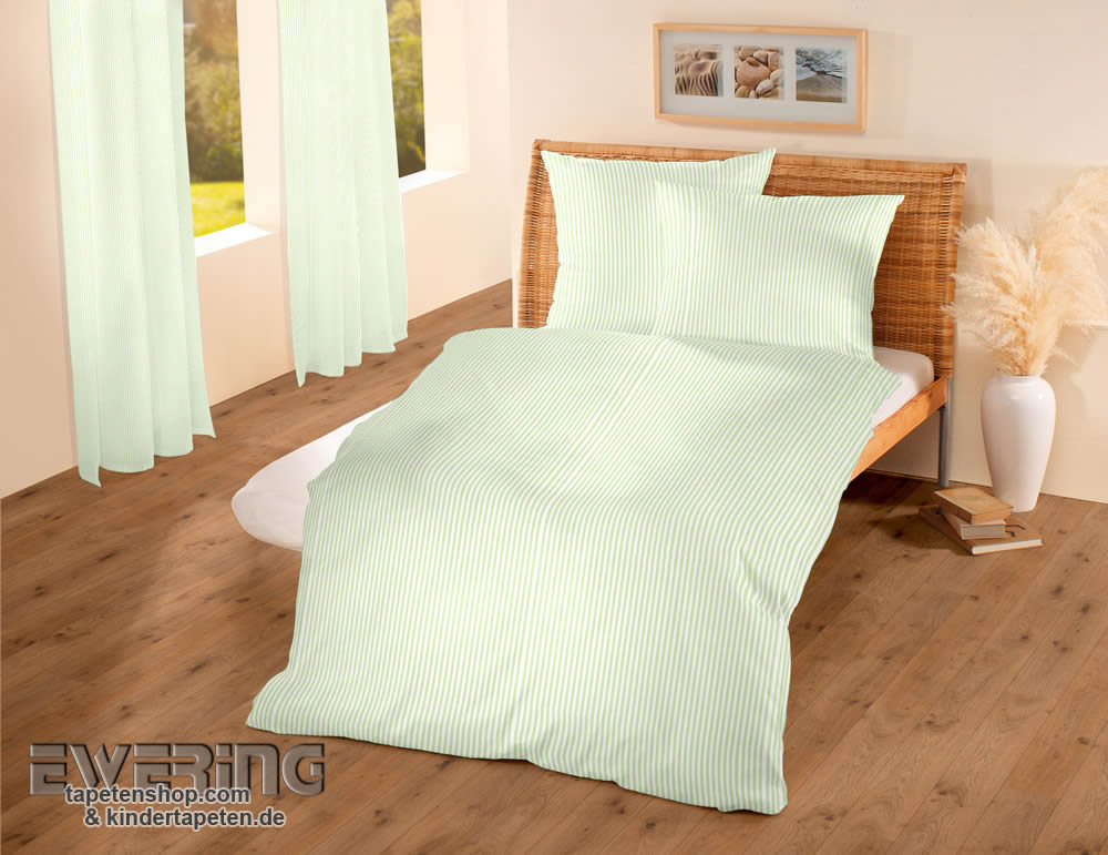 Hell-Grün Streifen Dekostoff