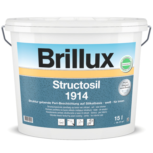 Brillux Structosil 1914 Silikat-Innenfarbe weiß 15 Ltr. Eimer