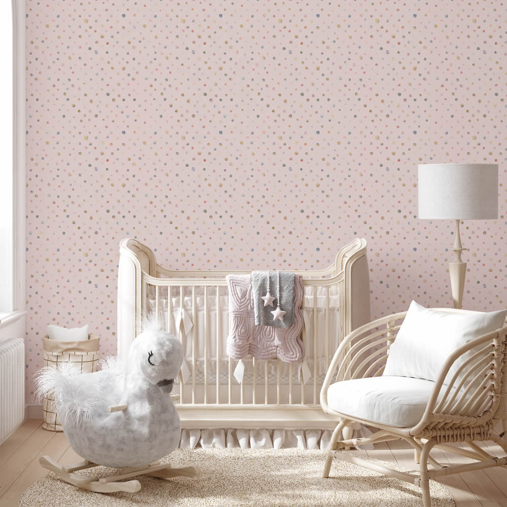 Farbeklecksmuster Rosa Vliestapete Great Kids Hohenberger 26835