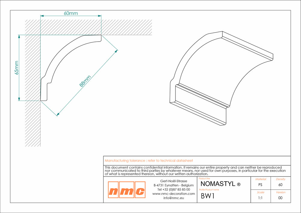114er Stuckleisten Box BW1 Deckenleiste NMC Noel Marquet Stuckleiste-x13-BW1-VE