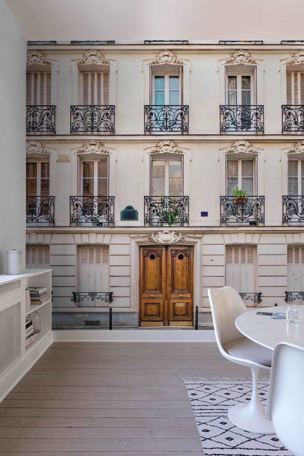 Fototapete 371 x 280 cm französische Hausfassade Paris ML3201