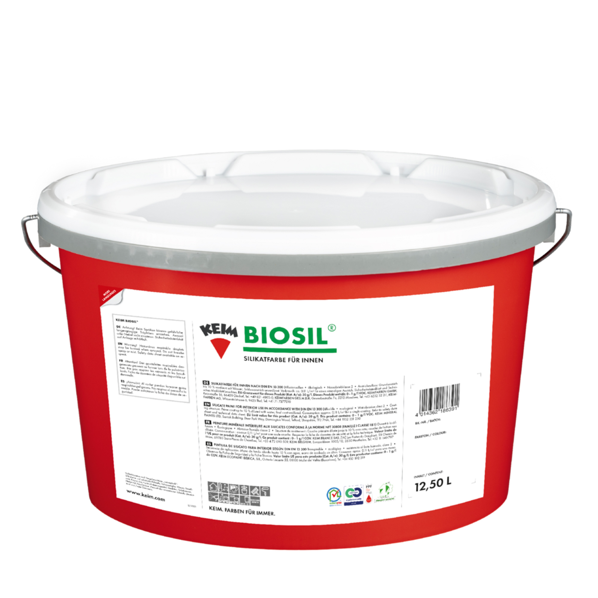 KEIM Biosil silikatische Wandfarbe für innen weiß 12,5 ltr