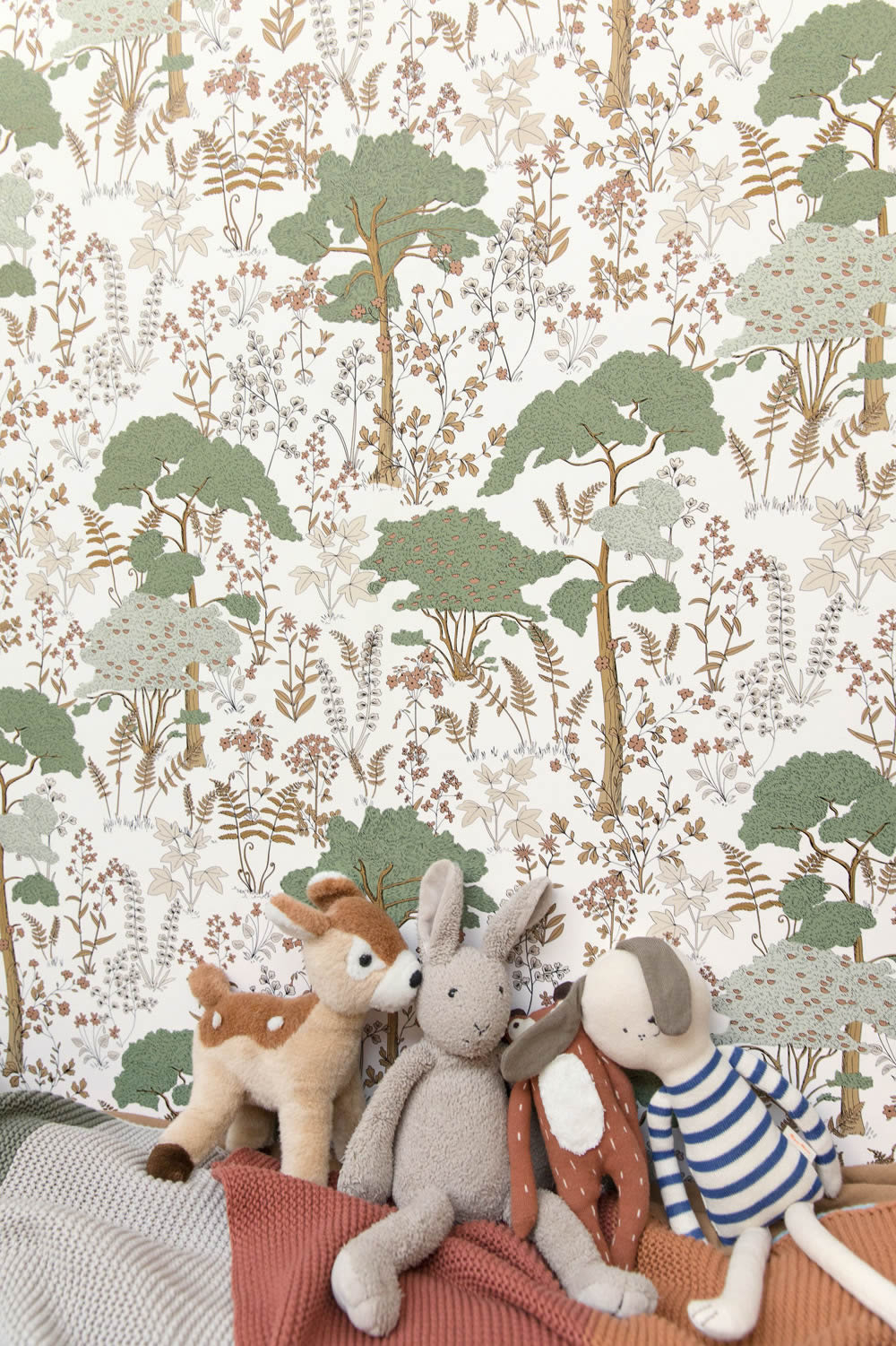 Baumtapete Skandinavisch-Japandi PVC-frei Vlies weiß ADM103557244