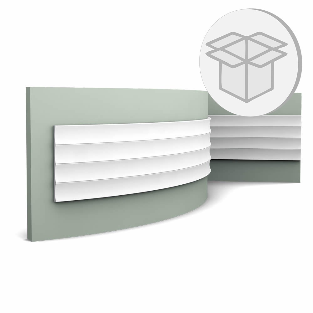 10er Flexibles 3D-Paneel W114F Box Orac Decor Valley XL Zierelement
