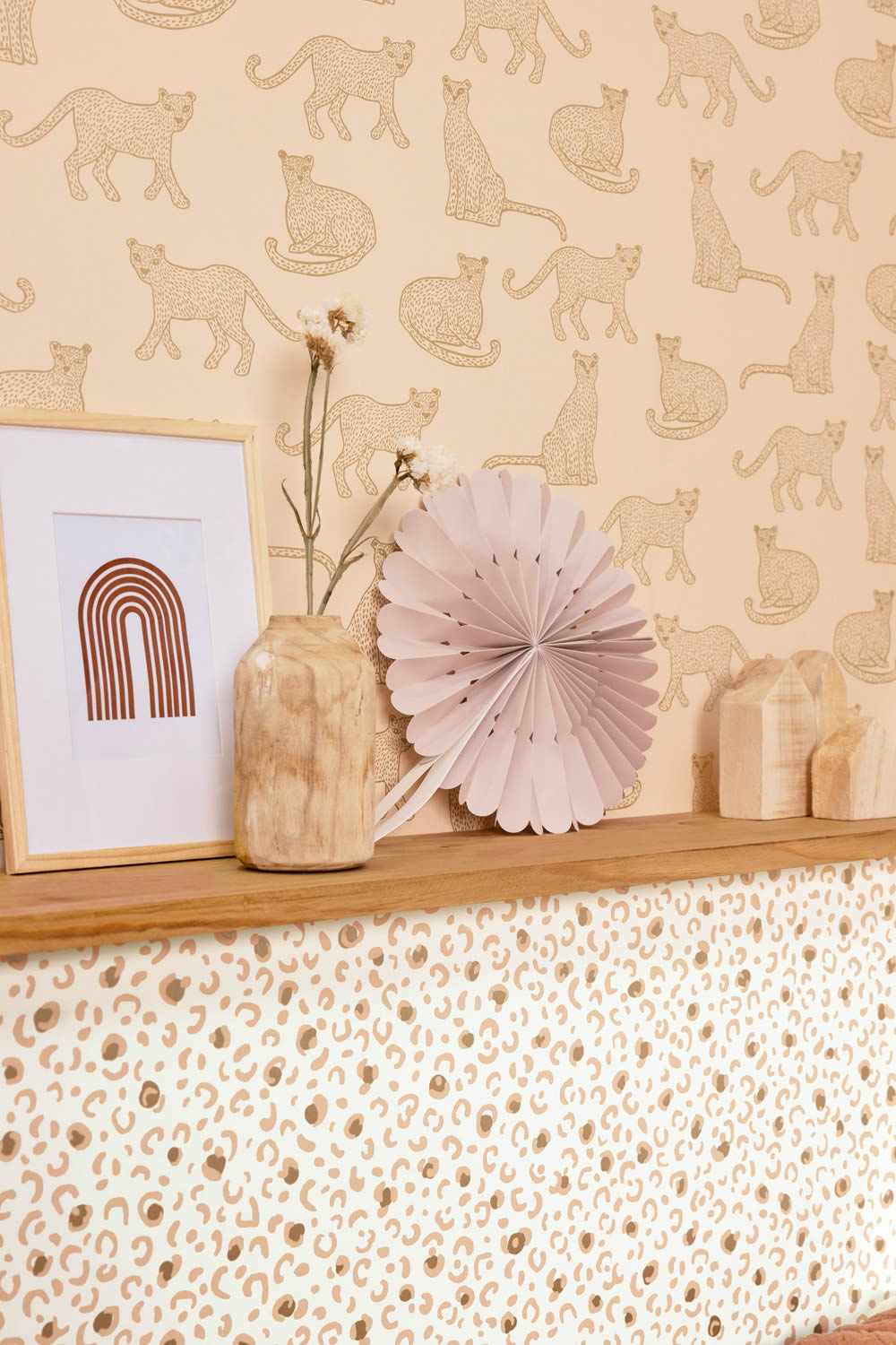 Vliestapete Leoparden Tiere pfirsich LGG104394222