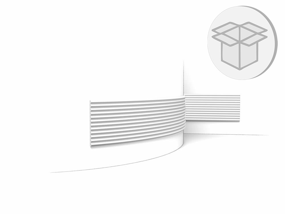 8er Box Flexibles 3D-Wallpanel W108F Orac Decor ZigZag Zierelement-W108F-VE