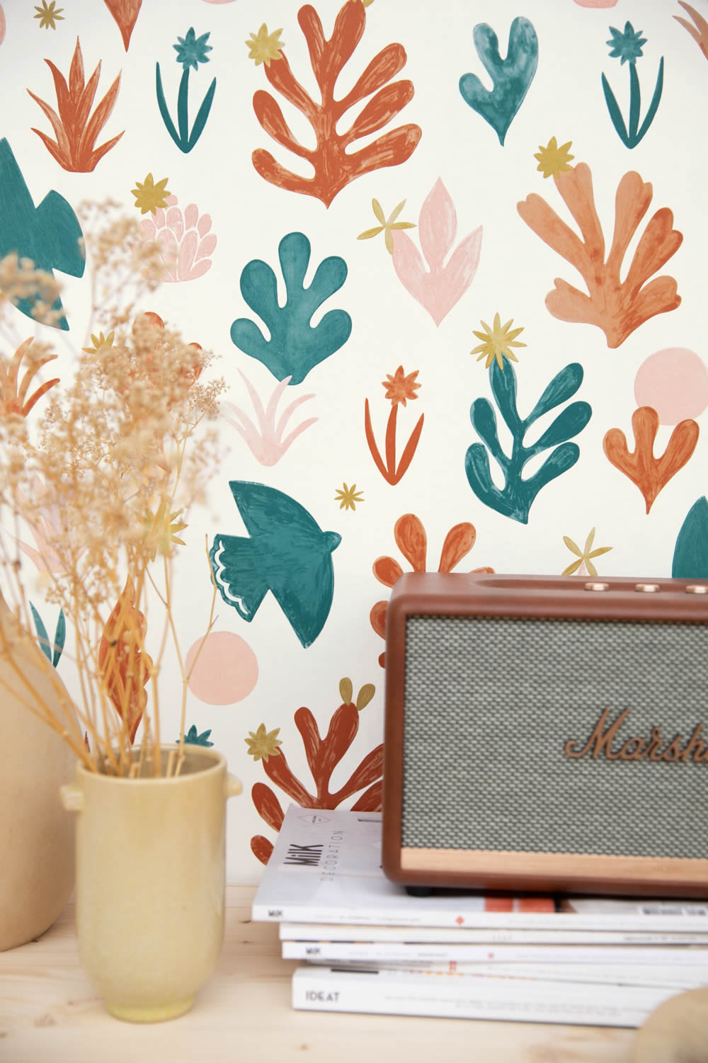 Tapete Weiß Bunte Pflanzen Caselio Imagination IMG102173042