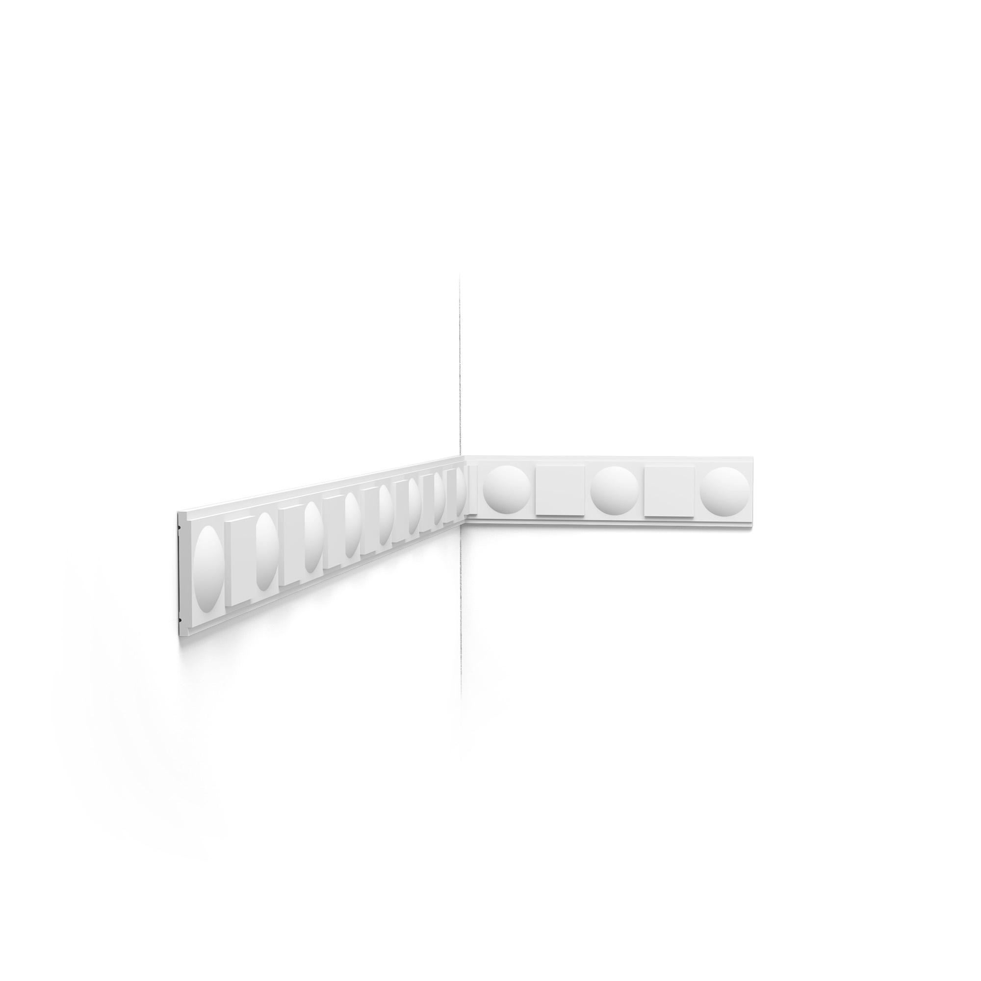 Wall moulding circle and square Art Deco P9902 Orac cornice