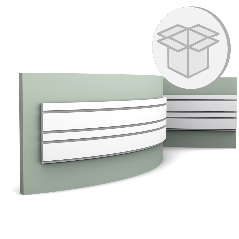 6er Wandpaneel Box flexibel lineares Muster Barcode Optik BAR W119F Orac Decor-W119F-VE