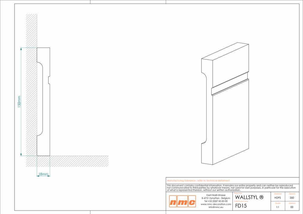 7er Stuckleisten Box Fußleiste NMC FD15 Noel Marquet Flachprofil-x13-FD15-VE