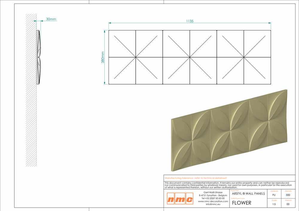 Wandpaneel FLOWER NMC Blumen Design Noel Marquet Wandelement-x13-FLOWER