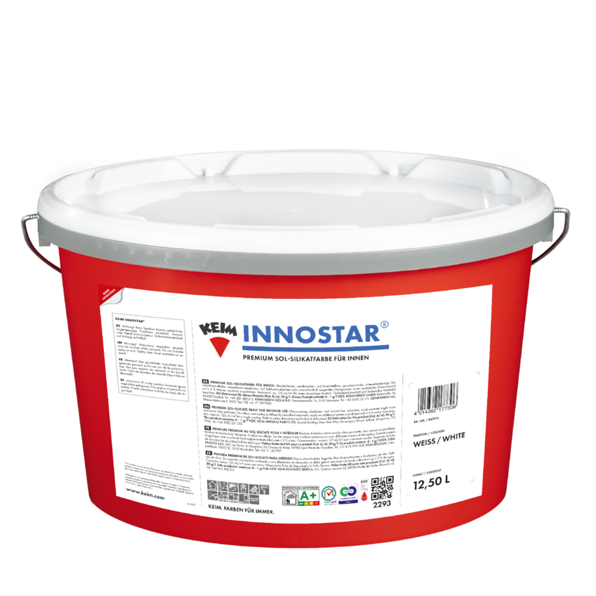 KEIM Innostar weiß Sol-Silikatfarbe für innen 12,5 ltr