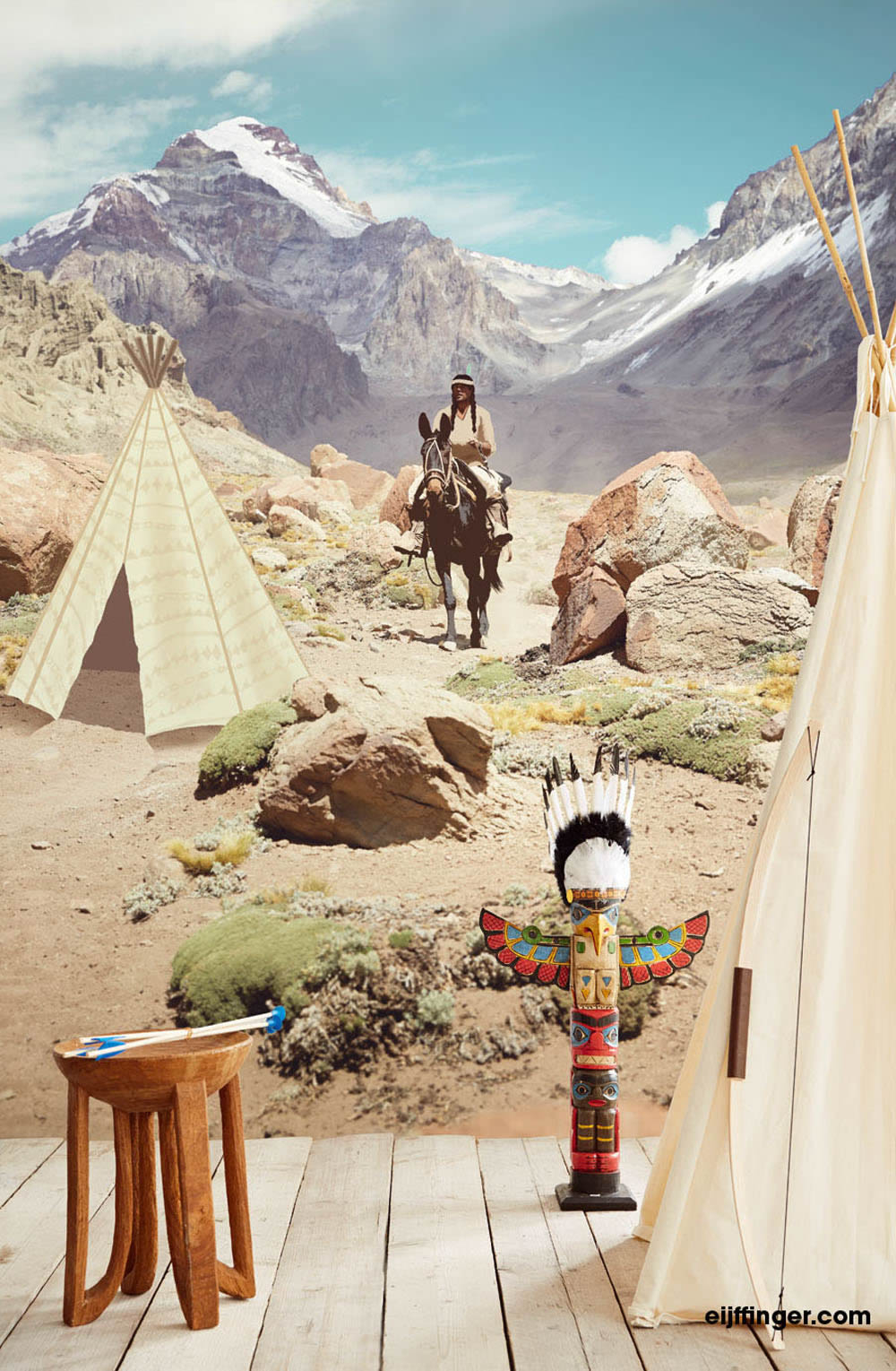 Mural Indian Desert Brown-55-364164