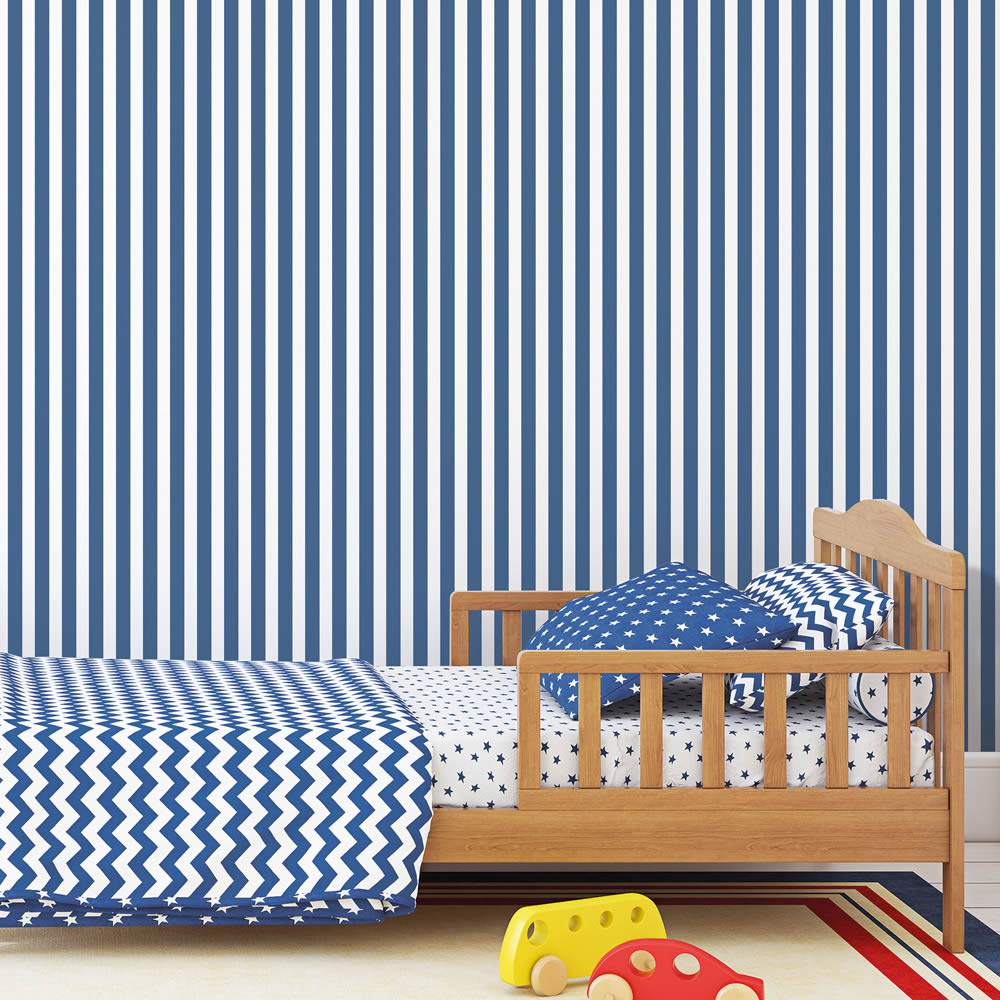 Graphic shape blue and white non-woven wallpaper Tiny Tots 2 Essener G78400-28-G78400.1M