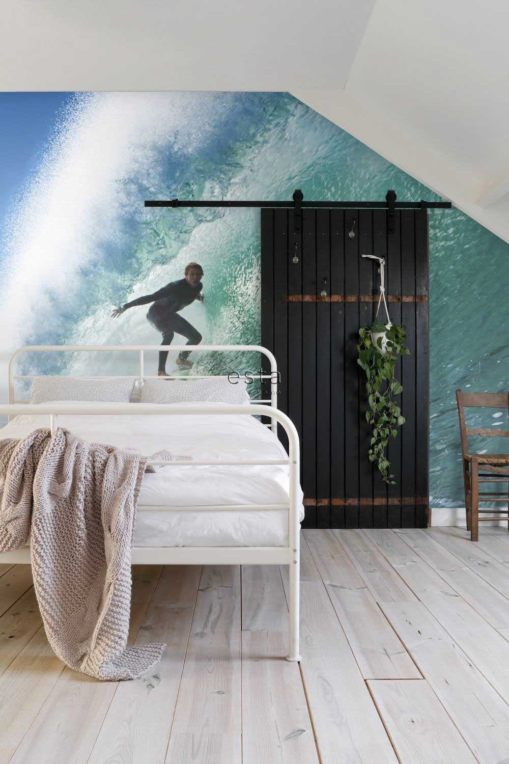 Wandbild Surfer blau seegrün 325 x 279 cm 158852