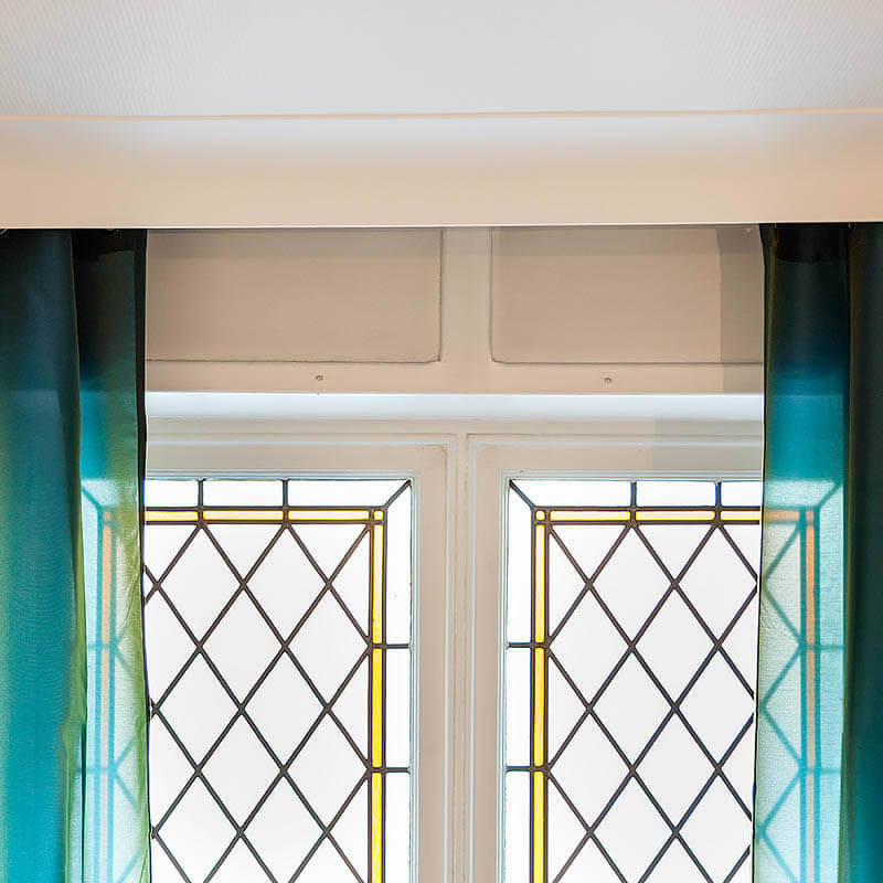 Gardinenleiste halbrundes Design vielseitig einsetzbar C991 Deckenleiste-C991.1M Gardinenleiste halbrundes Design vielseitig einsetzbar C991 Deckenleiste-C991.1M