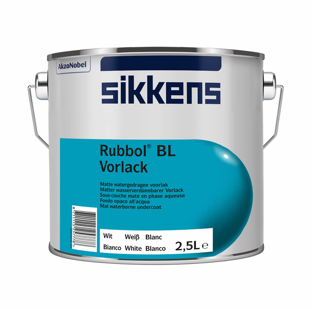 Sikkens Rubbol BL Vorlack Wasserbasiert matt 2,5 Ltr. weiß
