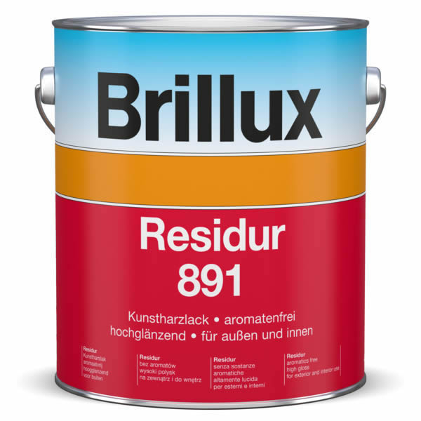 Brillux Residur 891 hochglänzend weiß | 10 LTR