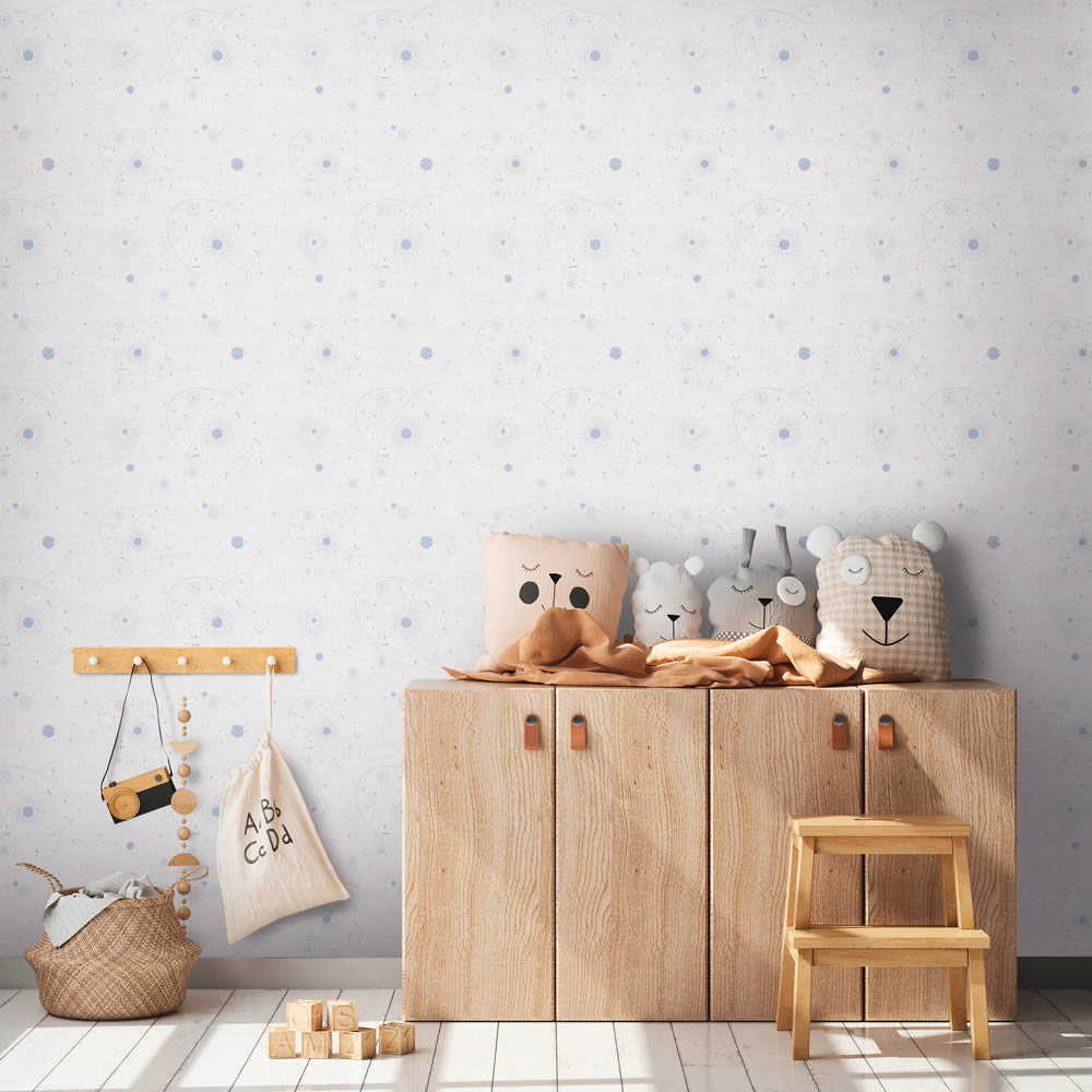 Vliestapete Planeten Weltall Sterne hell beige blau 771311-8-771311