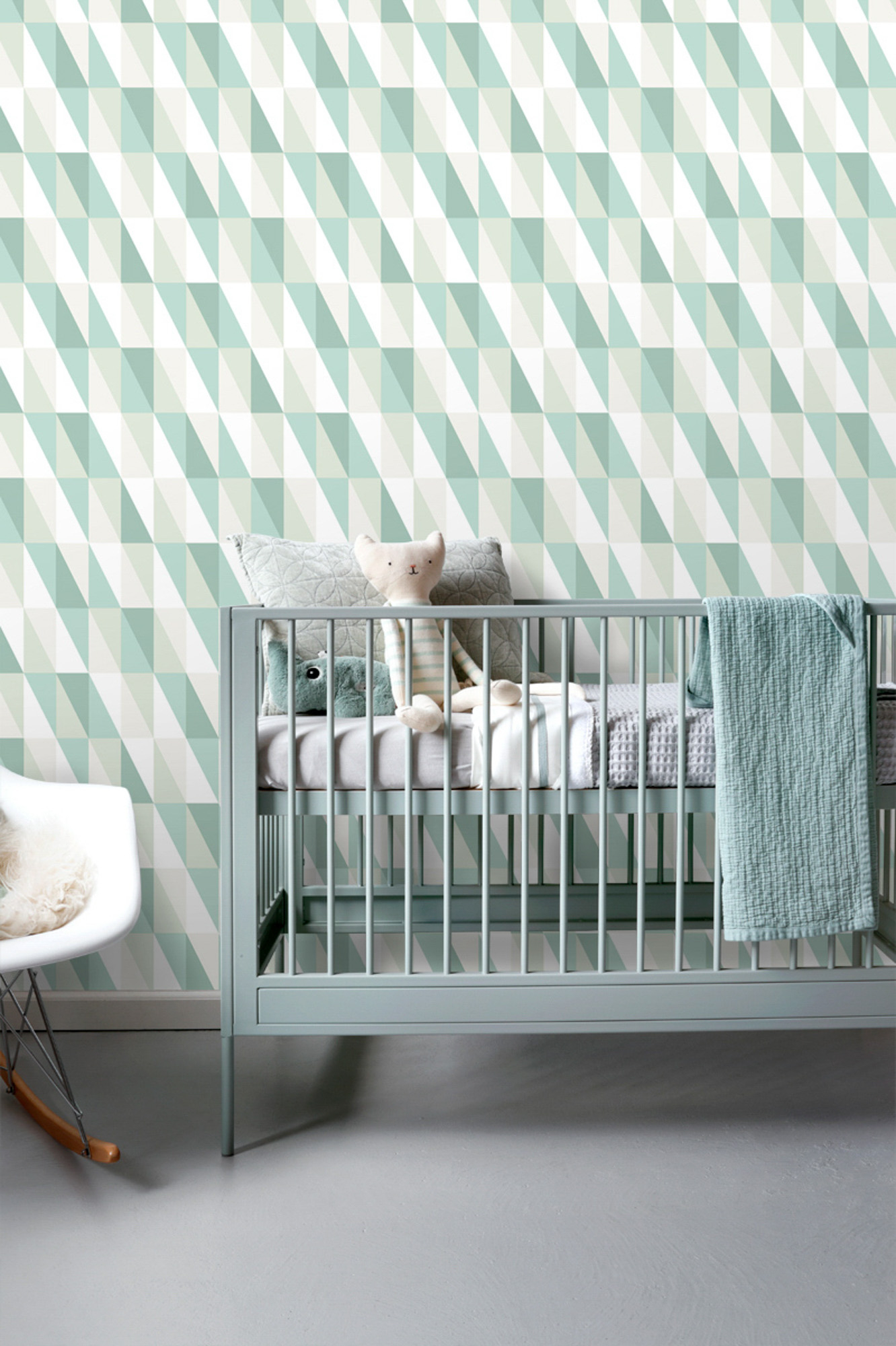grafische Tapete Scandi mintgrün blau Vlies 138920