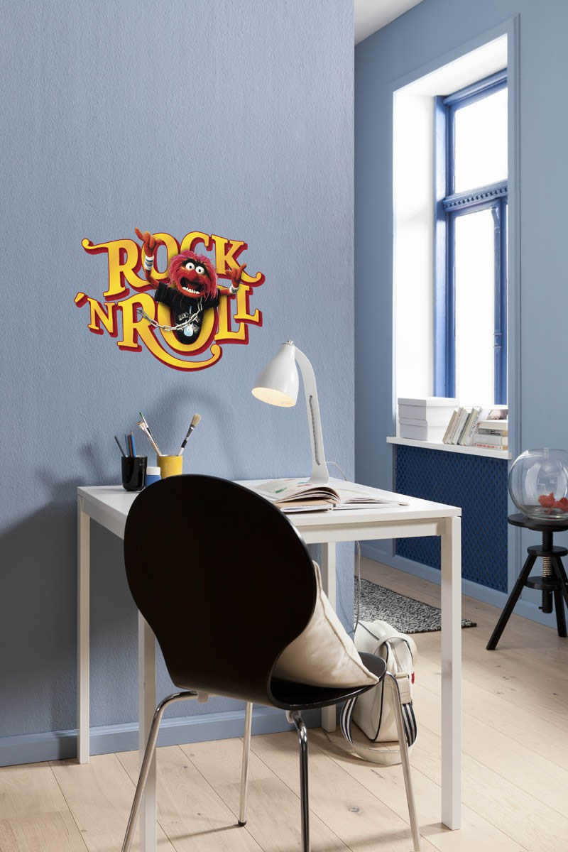 Wandsticker selbstklebend Muppets Tier Rock´N´Rol Orange Rot